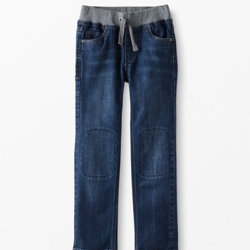Hanna Andersson Double Knee Slim Jeans 120